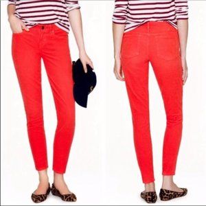 J. Crew Red Matchstick Jeans